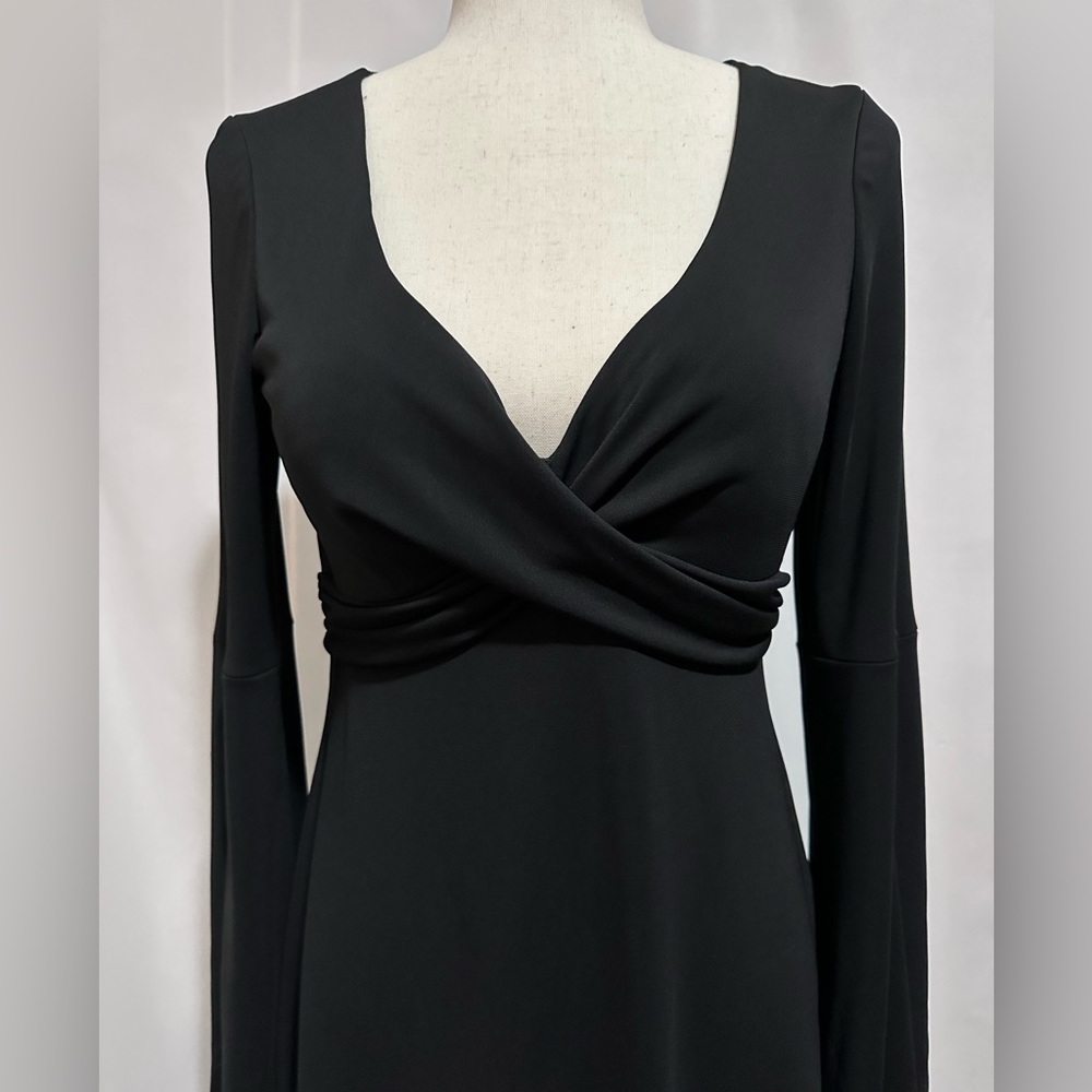 Cache Deep V-Neck Crisscross Front, A-Line Dress … - image 2